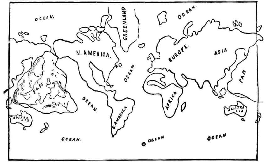 Pre-Flood Outline Map of the World
