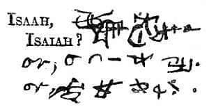 Isaah, Isaiah?